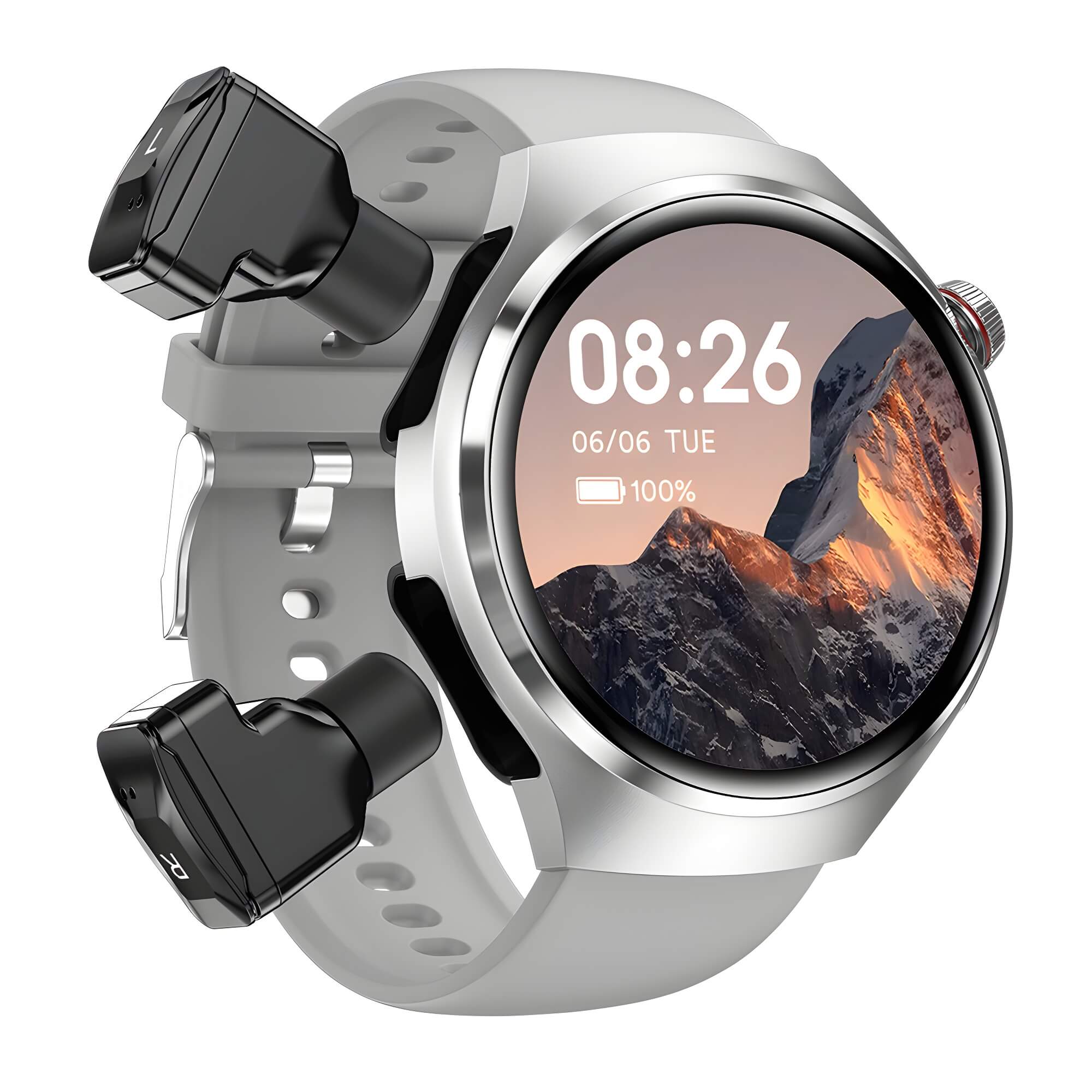 Smartwatch Microwear DK56 –  Silver Silicone